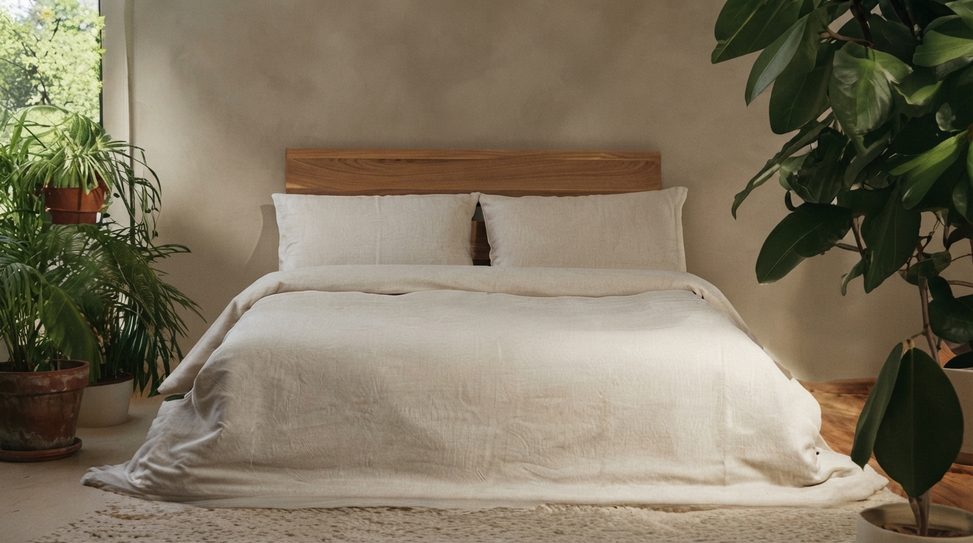 Editorial illustration for Choosing Natural Fiber Textiles: Balancing Comfort, Care, and Sustainability for Your Home