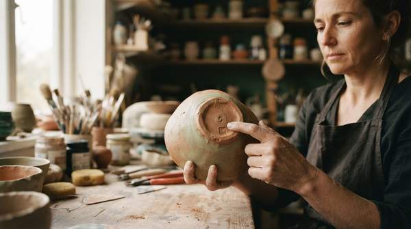 Editorial illustration for How to Tell If Pottery Is Handmade: A Collector's Diagnostic Guide