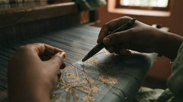 Editorial illustration for Jamdani Weaving: How Bengal's Looms Create Patterns That Are Woven, Never Embroidered