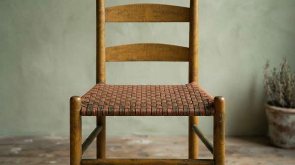Editorial illustration for Reading the Belief in the Wood: How Shaker Principles Became Furniture